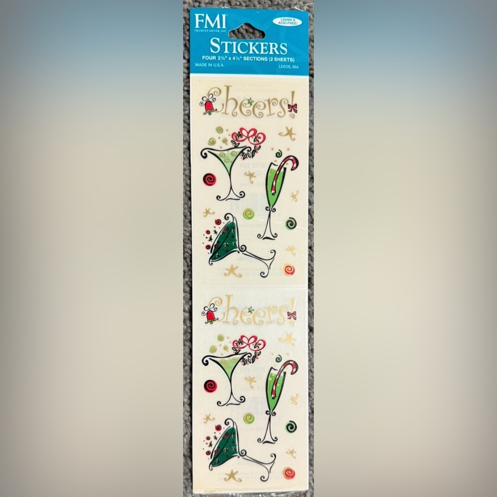 $1 Cheers Sticker Set - $1 WITH ANY $10 ORDER OR MORE